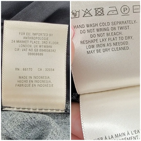 Anthropologie Ett Twa Black Floral Cropped Wide Leg Pants Womens Size XS Petite - Picture 15 of 16